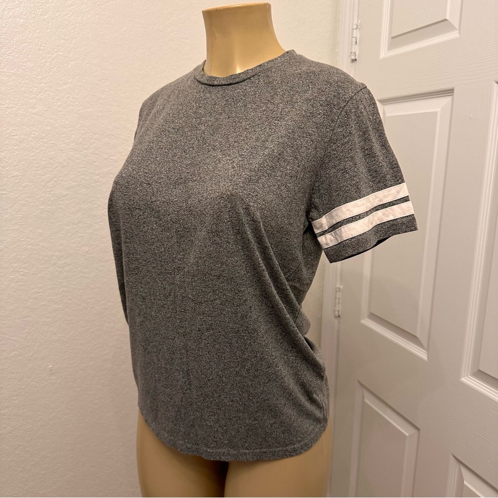 Forever 21 Heather Gray Tee with White Stripes